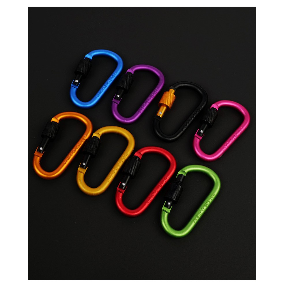 [CHỌN MÀU THEO SỞ THÍCH] Móc khóa Carabiner hình chữ D bằng hợp kim nhôm, móc khóa du lịch đa năng nhiều màu sắc. | BigBuy360 - bigbuy360.vn