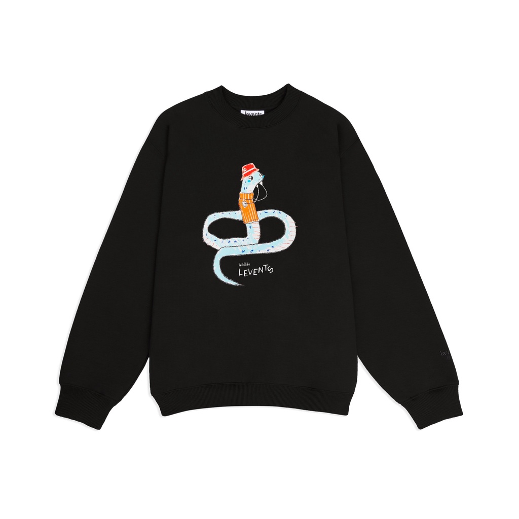 Áo Sweater Levents "My Animals" Series Snake/ Black