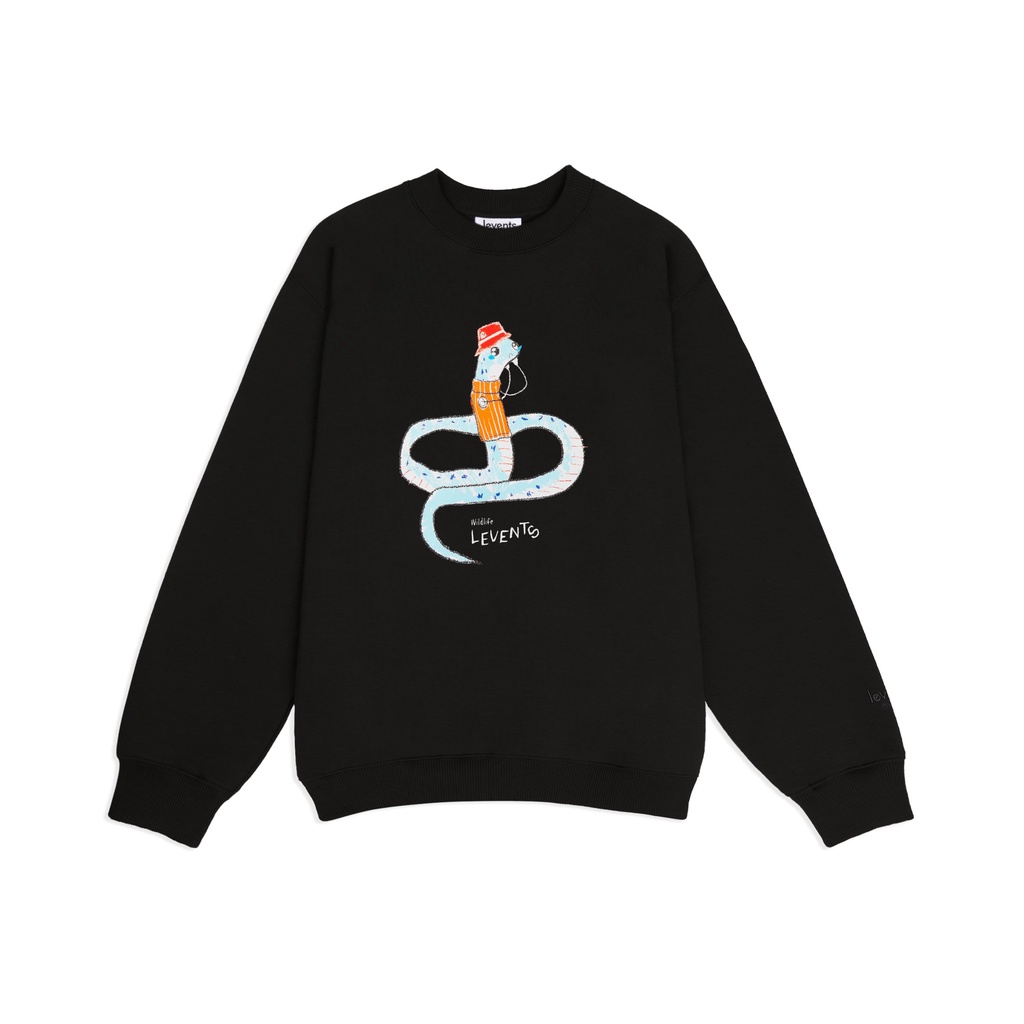 Áo Sweater Levents &quot;My Animals&quot; Series Snake/ Black