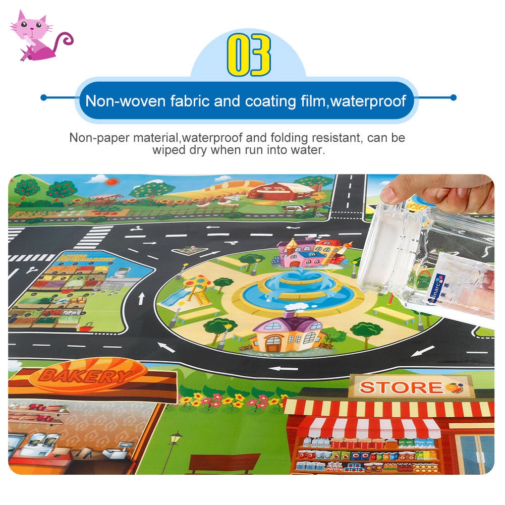 Thảm Đồ Chơi Hình Bản Đồ Giao Thông Thành Phố Cho Bé