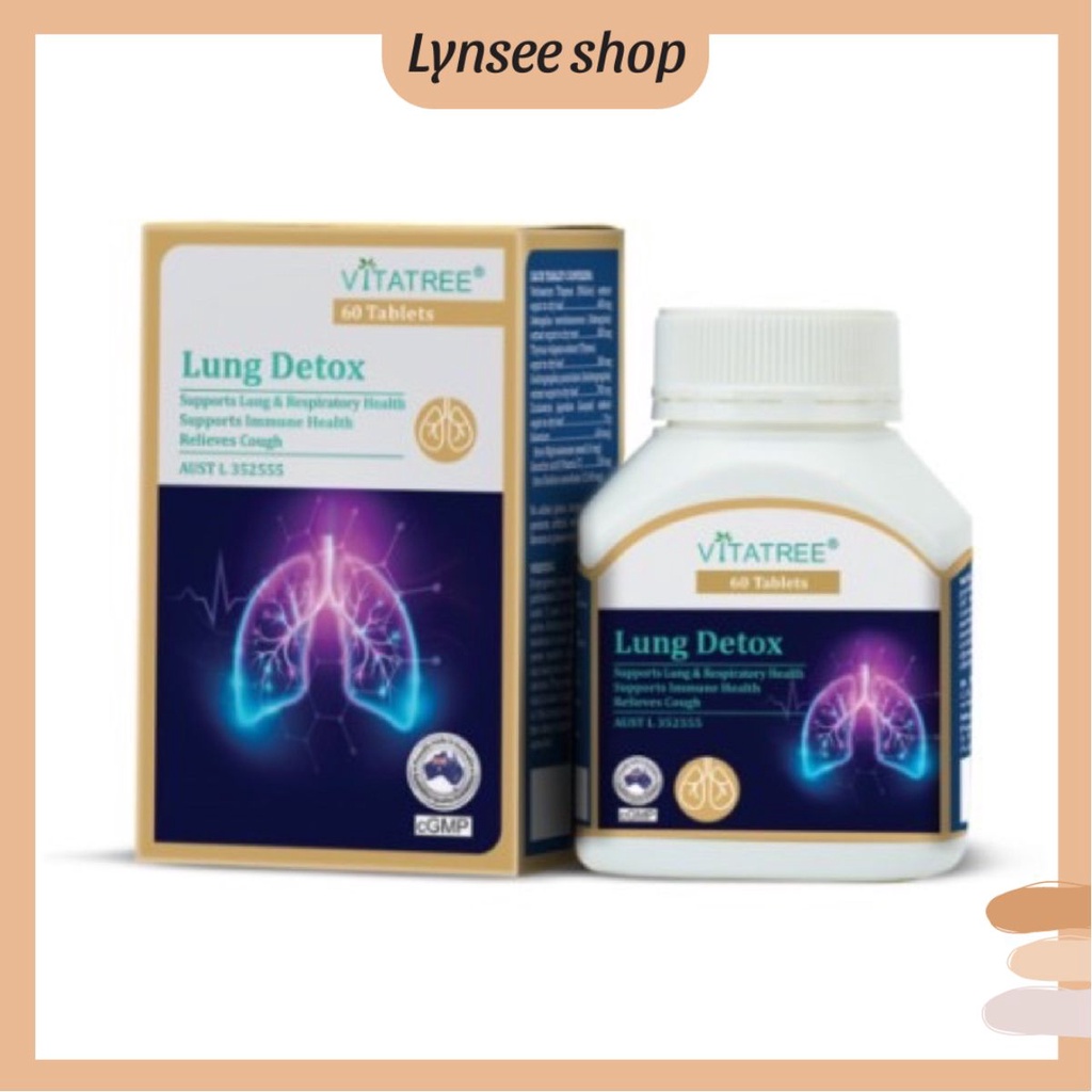 viên uống thải độc phổi - Lung Detox Vitatree - Úc 60v