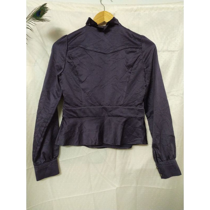 Sơ mi voan lụa vintage size S