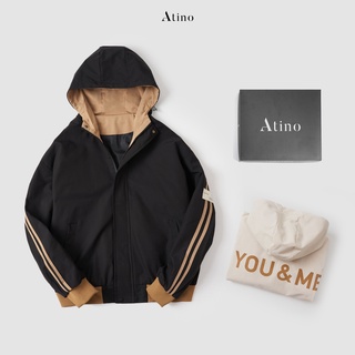 Áo khoác gió nam you&me atino trẻ trung vải gió mũ hoodie ag1.8040