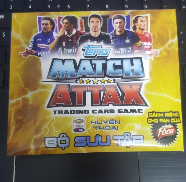 - Bộ thẻ in Match Attax Huyền thoại Serie A Calcio Poca