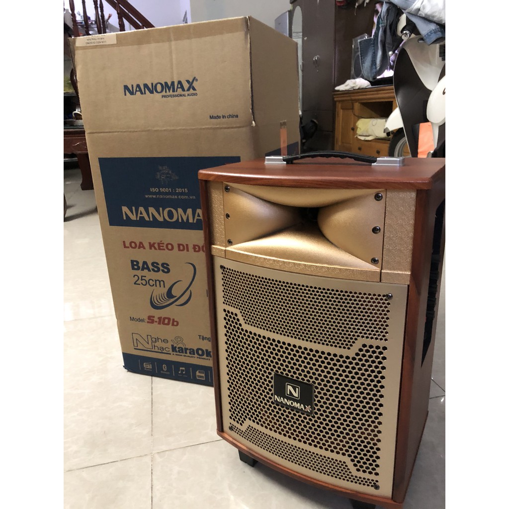 Loa kéo di động Nanomax S-10b kèm 2 micro và remote
