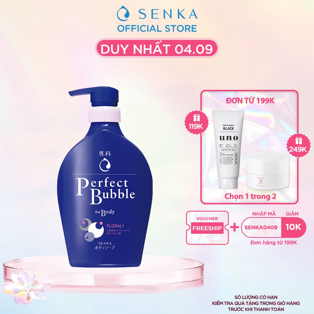 Sữa tắm dưỡng ẩm hương hoa tươi mát Senka Perfect Bubble for Body Floral Plus n 500ml_13729