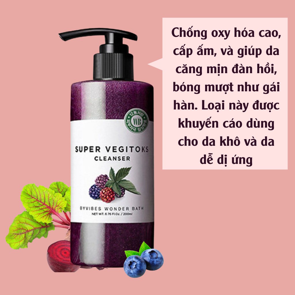 Sữa rửa mặt rau củ quả thải độc làm sạch  Super vegitoks cleanser Wonder bath | BigBuy360 - bigbuy360.vn