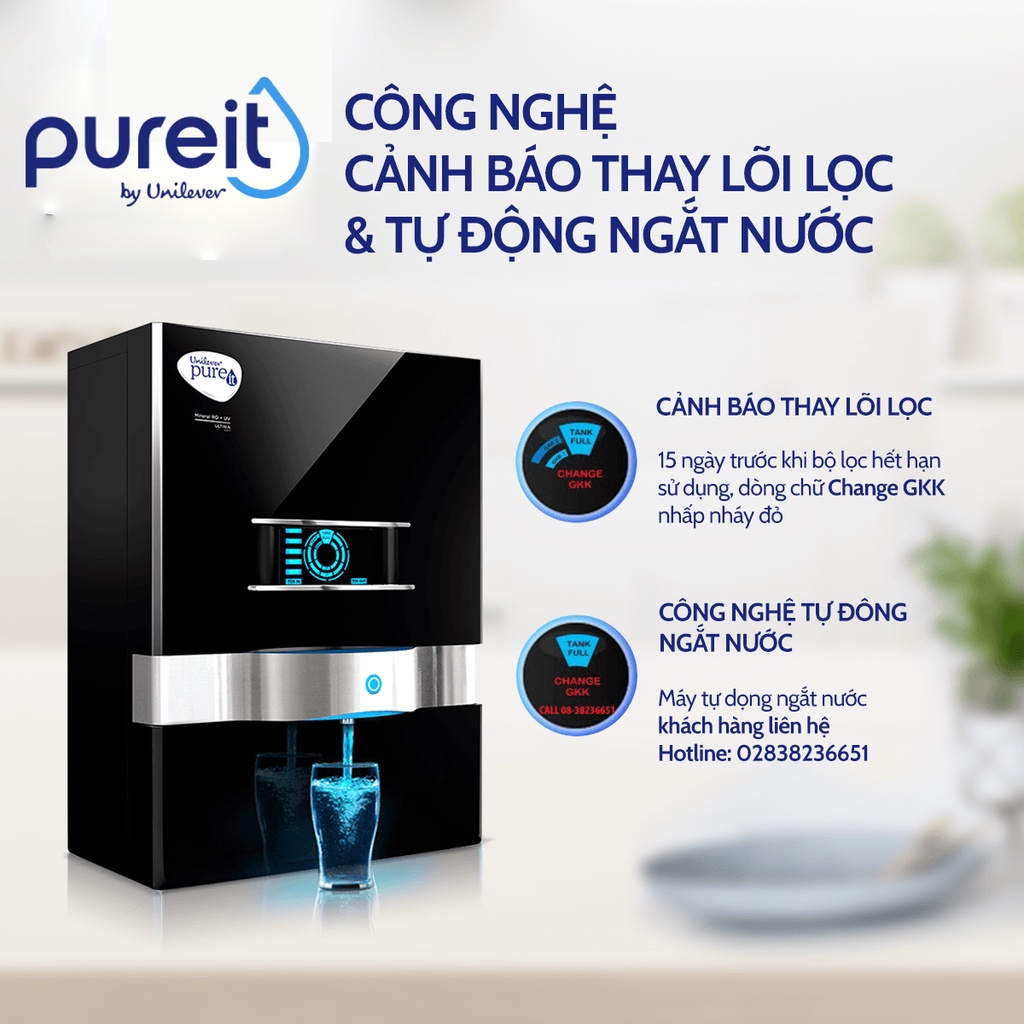 [MIỄN PHÍ LẮP ĐẶT | BẢO HÀNH 12 THÁNG] Máy Lọc Nước Pureit Ultima - Đen