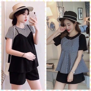 Bộ ĐÙI BẦU thời trang MAMADRESS thiết kế rẻ đẹp chất mát mẻ thoải mái cho mẹ bầu mặc đi chơi đi dạo ở nhà