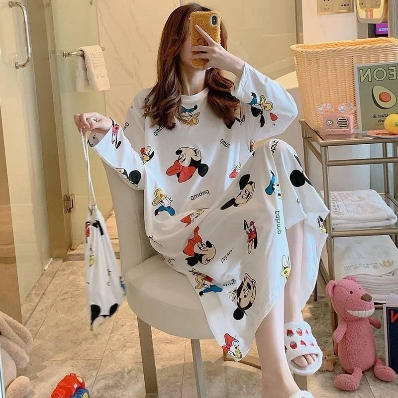 Đồ ngủ tay dài plus size cho nữ