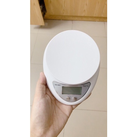 Cân tiểu li điện tử nhà bếp - cân chia thực phẩm 5kg kèm pin