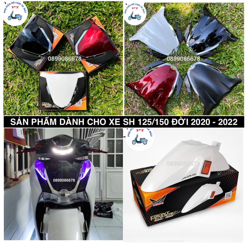 Mão SH / Mặt nạ / Dè (Vè) độ lên 350i dành cho xe SH 125i / 150i / 160i đời 2020 / 2021 / 2022 / 2023