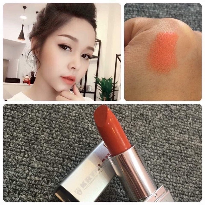 Set Son Kryolan vỏ bạc tone hot