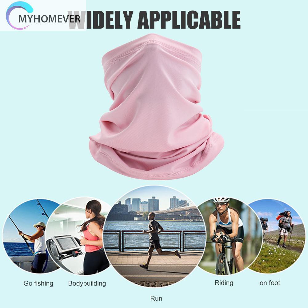 Khăn ống che mặt/cổ chống nắng màu trơn phù hợp cho hoạt động ngoài trời