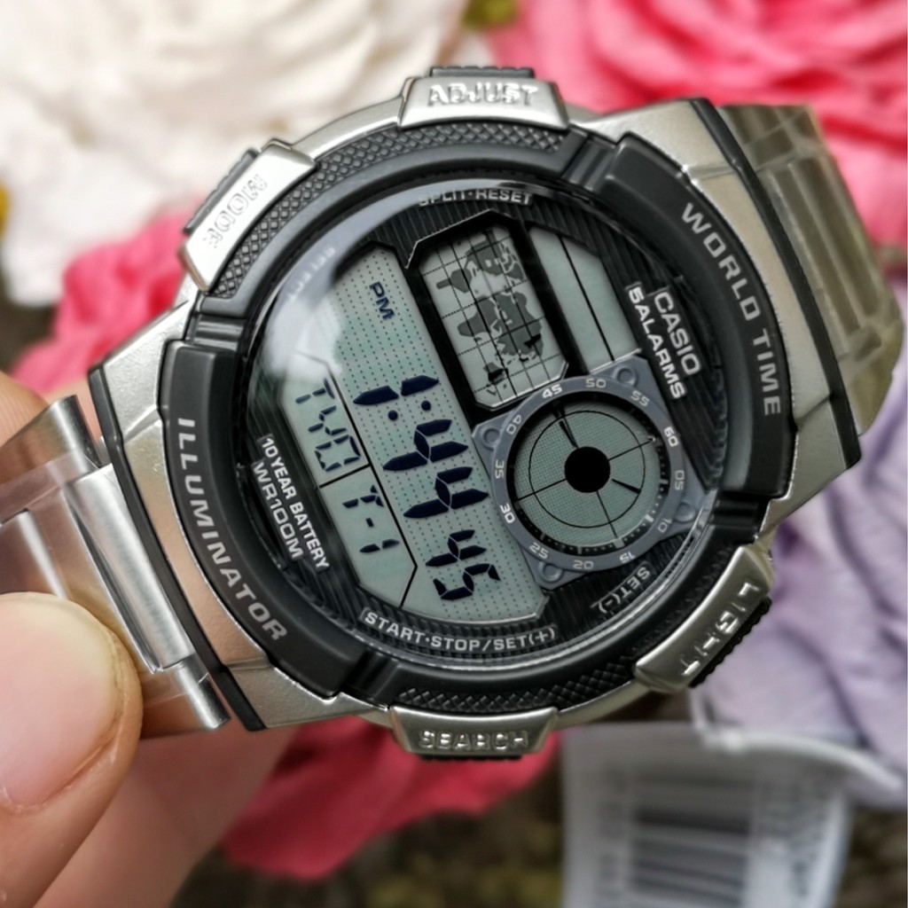 Đồng hồ Casio nam dây kim loại Casio Anh Khuê AE-1000WD-1AVDF