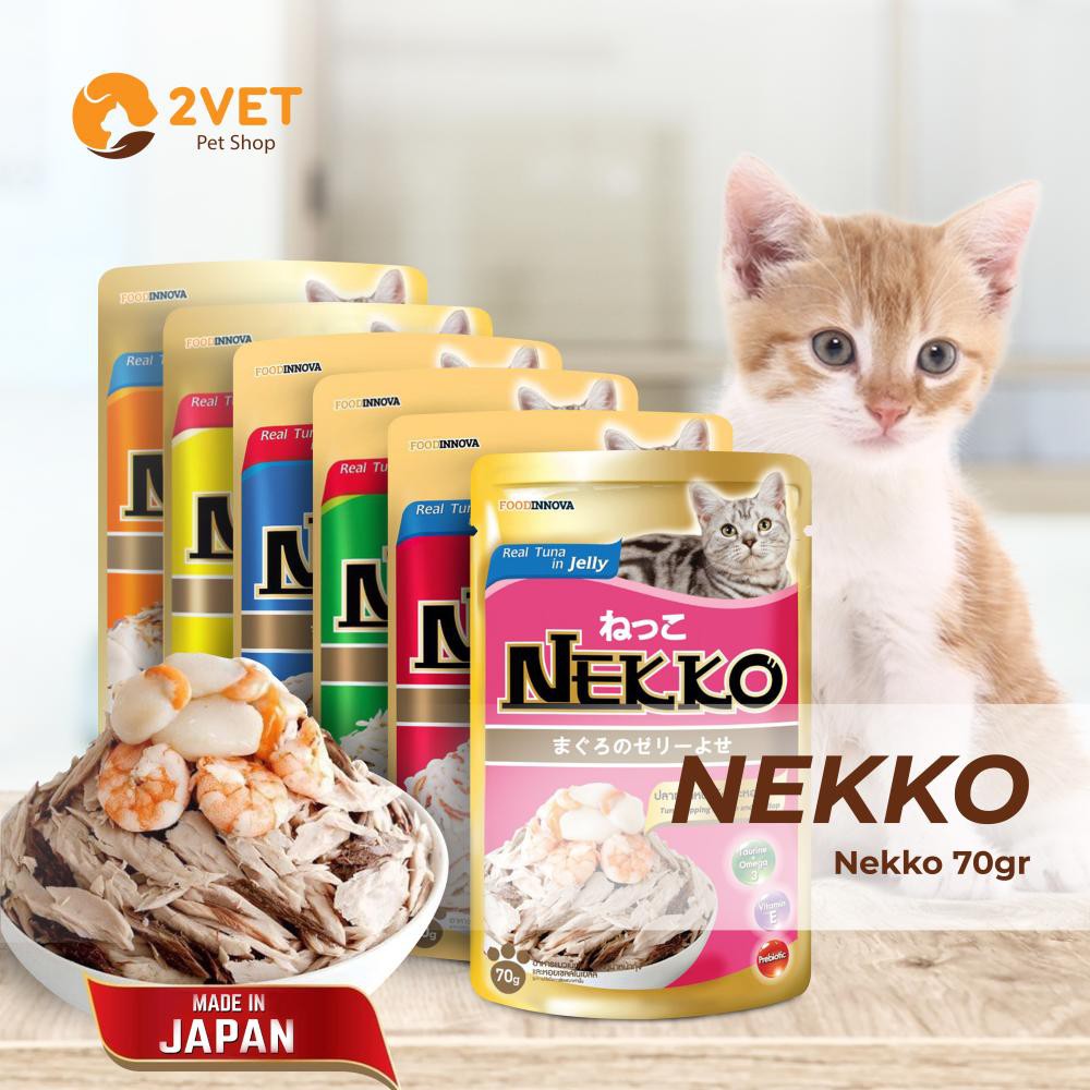 Pate Cho Mèo - Pate NEKKO KITTEN -Thực Phẩm Dành Cho Những Chú Mèo - Giàu Dinh Dưỡng - Gói 70G