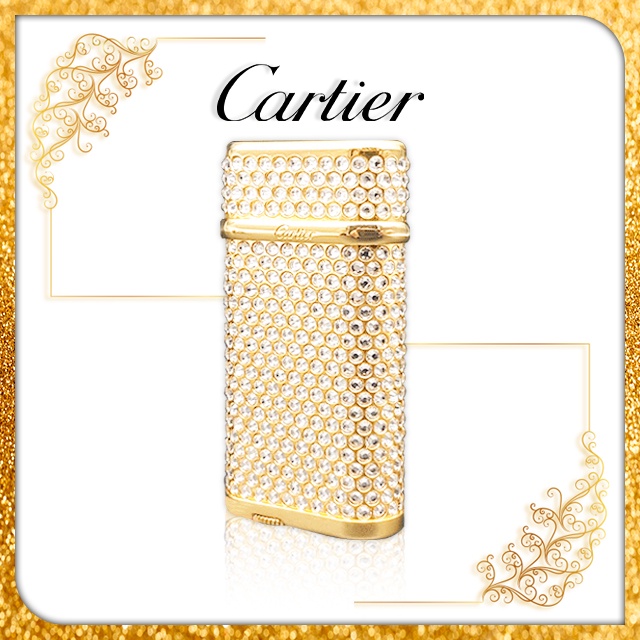 Phụ Kiện Đốt Nến Xông Tinh Dầu 𝓗𝓸̣̂𝓹 𝓠𝓾𝓮̣𝓽 𝓫𝓪̣̂𝓽 𝓵𝓾̛̉𝓪 Gas Đá Cartier K033 Họa Tiết Đính Đá Sang Trọng Đẹp Độc Lạ