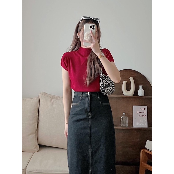 Áo len cổ 3 phân tay hến có nhiều màu