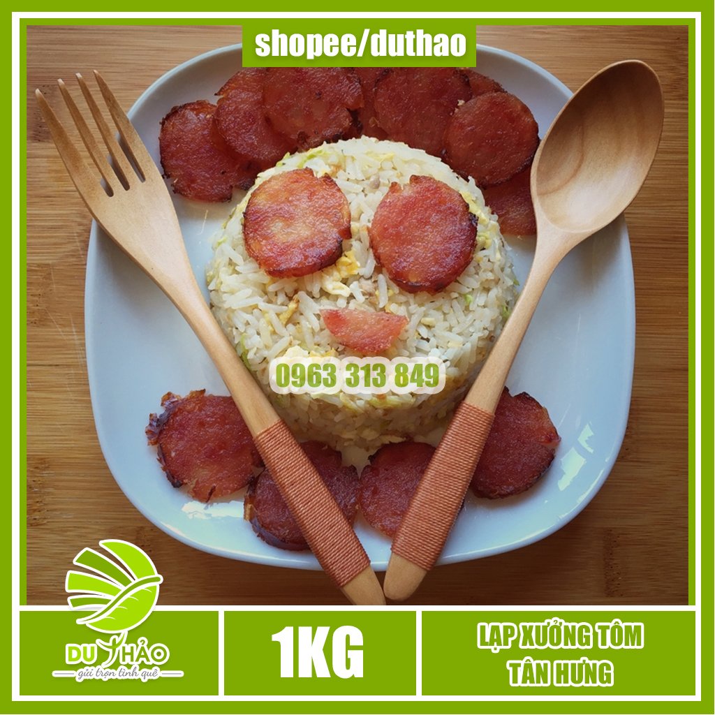 1kg lạp xưởng tôm Tân Hưng có 5 gói 200gr hút chân không, lạp xưởng Sóc Trăng vị mai quế lộ, lạp xưởng miền tây