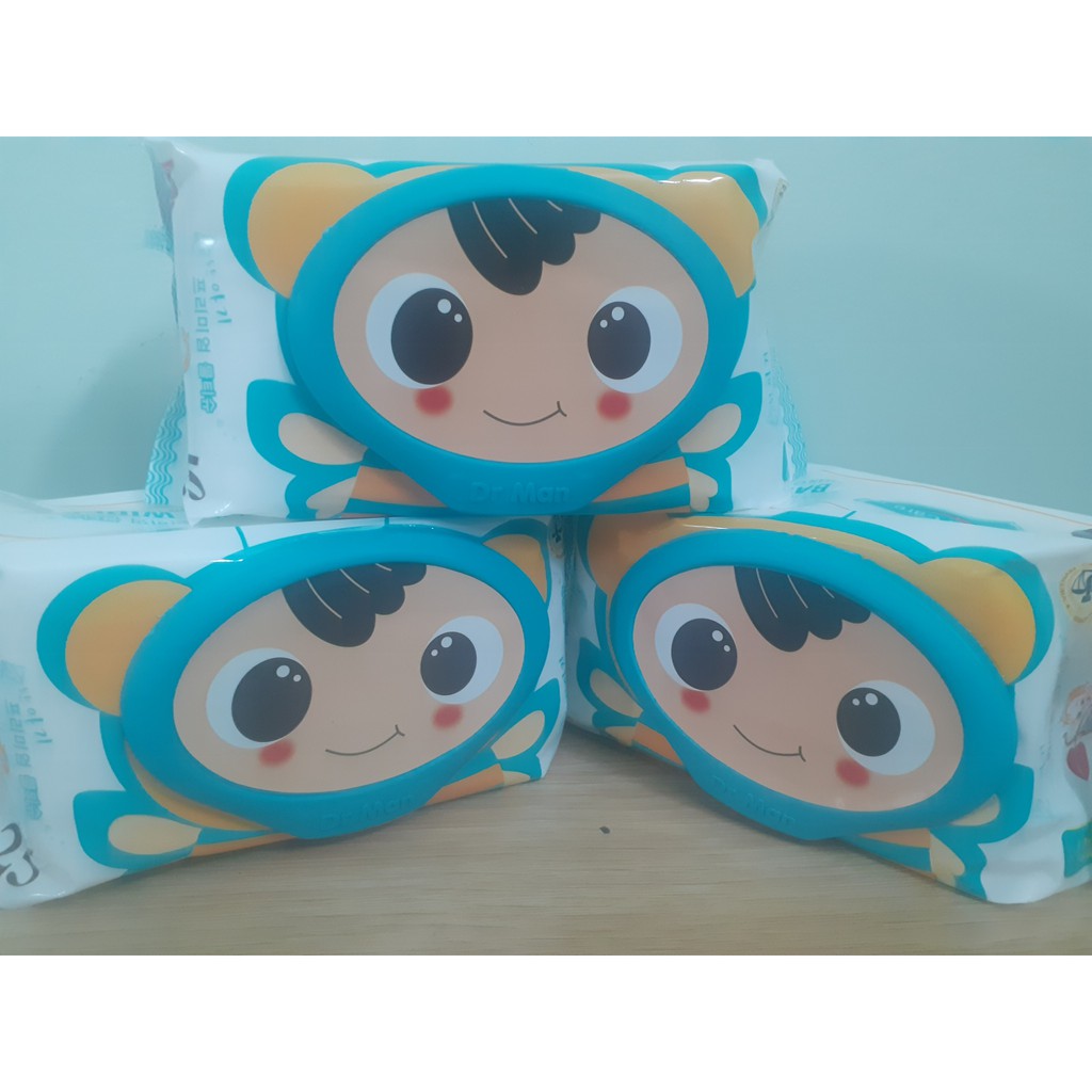 Khăn Ướt Baby MOON CARE (125 Miếng / Gói) KHÔNG MÙI Màu Xanh