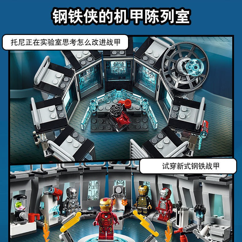 Đồ chơi trẻ em xếp hình Lego chính hãng 76125 Loạt siêu anh hùng Iron Man Mecha showroom