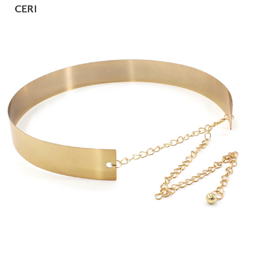 Thắt Lưng Dạng Xích Bằng Kim Loại Mạ Vàng / Bạc Cho Nữ