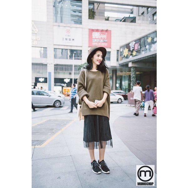 [Quà tặng là chun tóc] Chân váy xếp ly midi phối voan mặc 2 kiểu Lucy Outfit thiết kế phong cách Hàn Quốc cv lưới 2 lớp | BigBuy360 - bigbuy360.vn