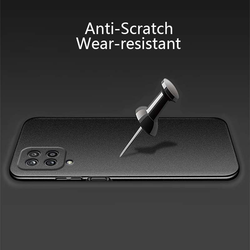 Ốp điện thoại silicon mặt nhám siêu mỏng cho Samsung Galaxy A12