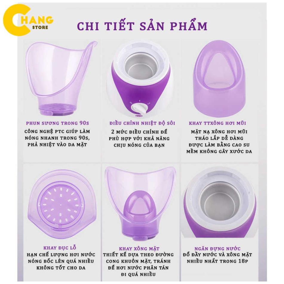 Máy xông mặt thảo dược, hoa quả tươi tự động NTFS chính hãng, xông mũi họng hiểu quả, bảo hành 1 tháng