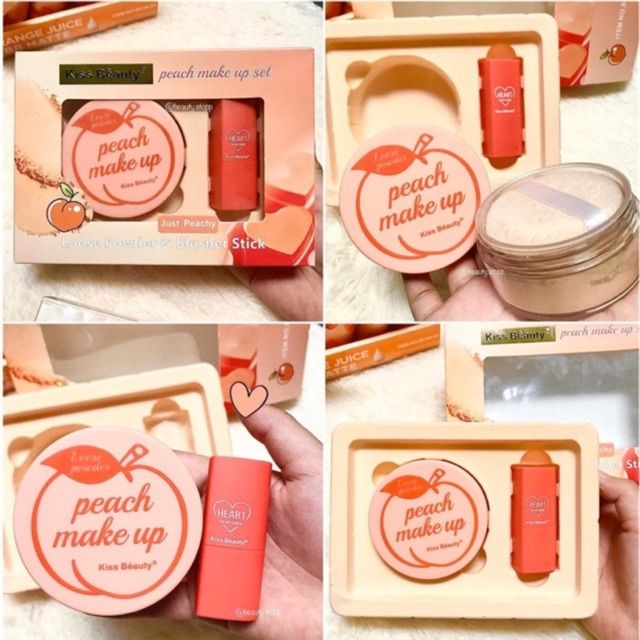 Set phấn má + phấn phủ kissbeauty