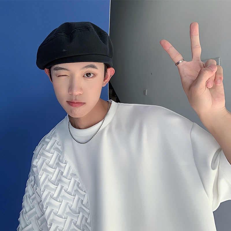 Áo Thun Ngắn Tay Dáng Rộng Thời Trang Cá Tính Cho Nam Nữ