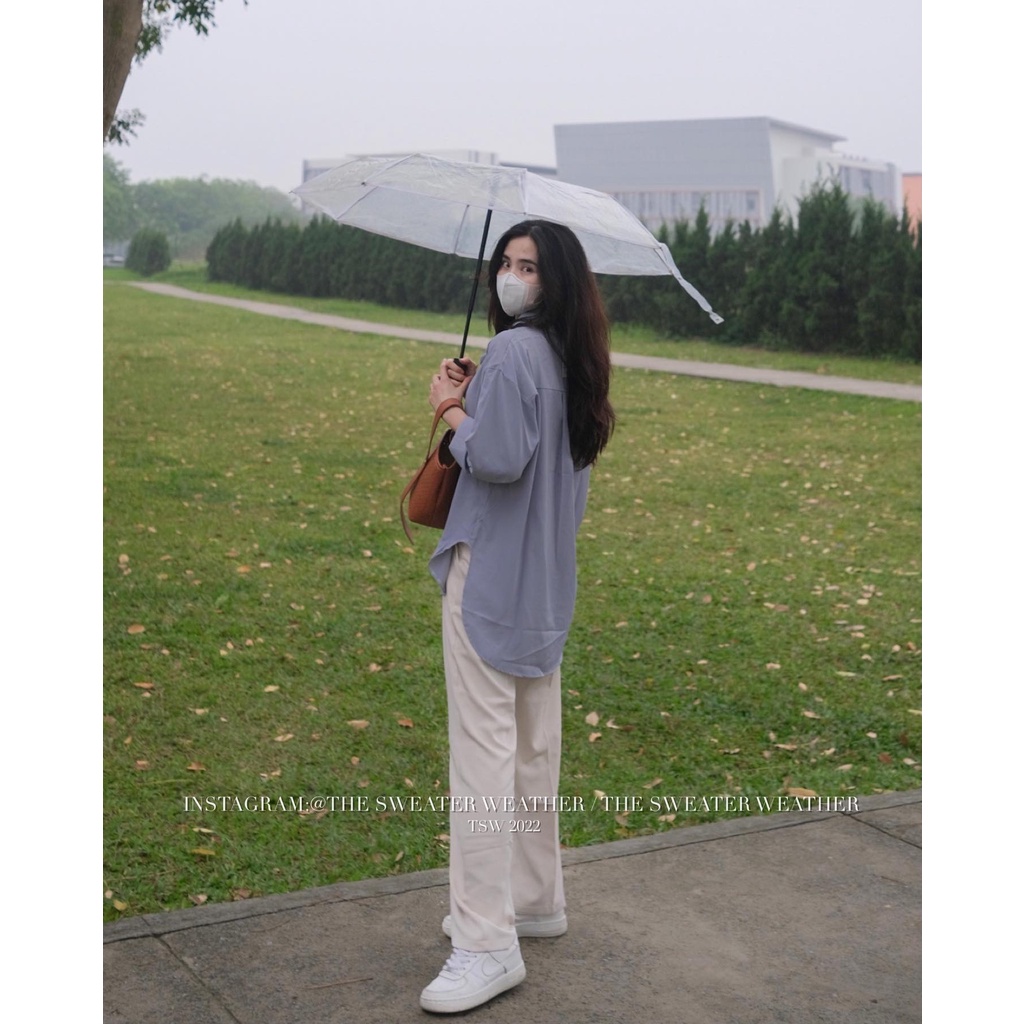 (Ảnh thật) Áo sơ mi trơn trượt basic 602 the.sweaterweather TSW | BigBuy360 - bigbuy360.vn