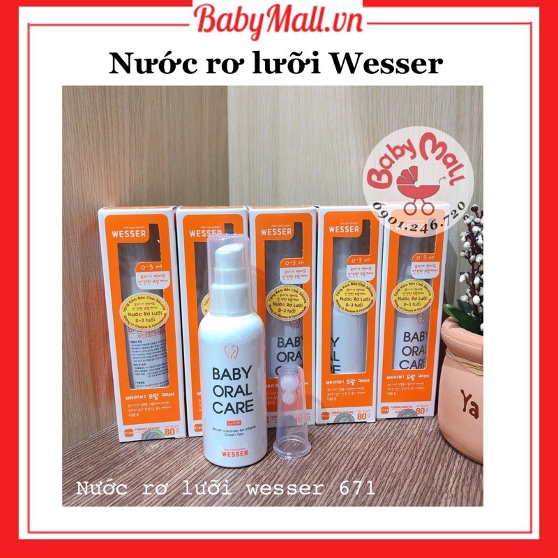 Nước rơ lưỡi Wesser 80g