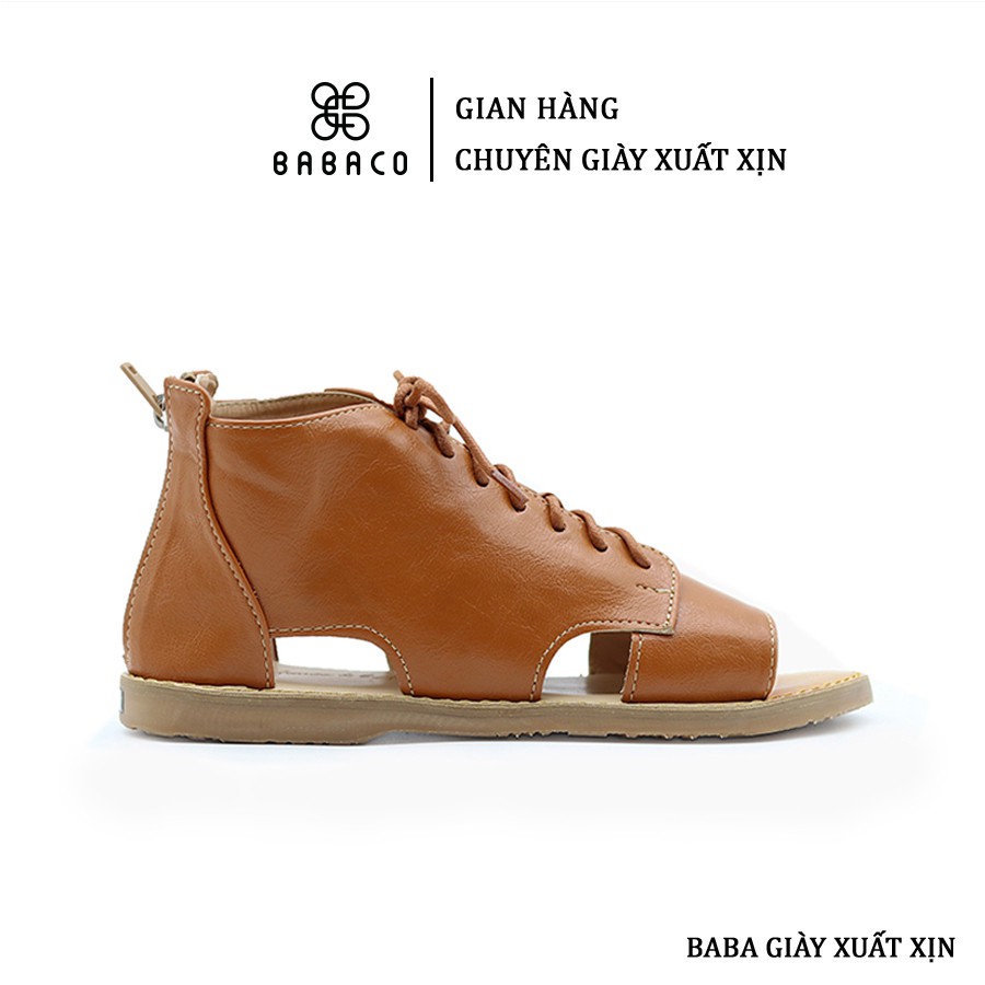 Giày Nữ Sandal bAimée & bAmor Quai Chiến Binh Gót Khóa Kéo Đế Vuông Cao 1.5cm Liệu Da Waxy Cao Cấp Mềm Nhẹ Êm MS1454