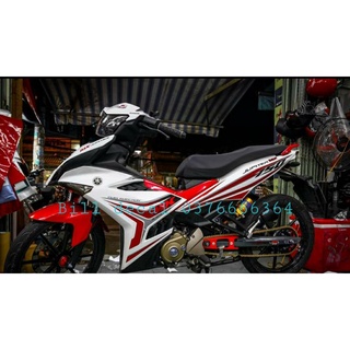 tem rời exciter 150 đỏ trắng đen