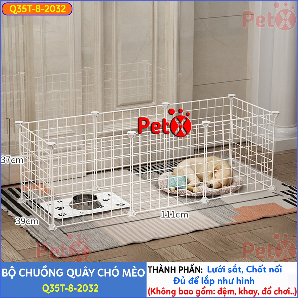 Quây chuồng chó mèo Petoka lắp ghép nuôi thú cưng sơn tĩnh điện giá rẻ-8