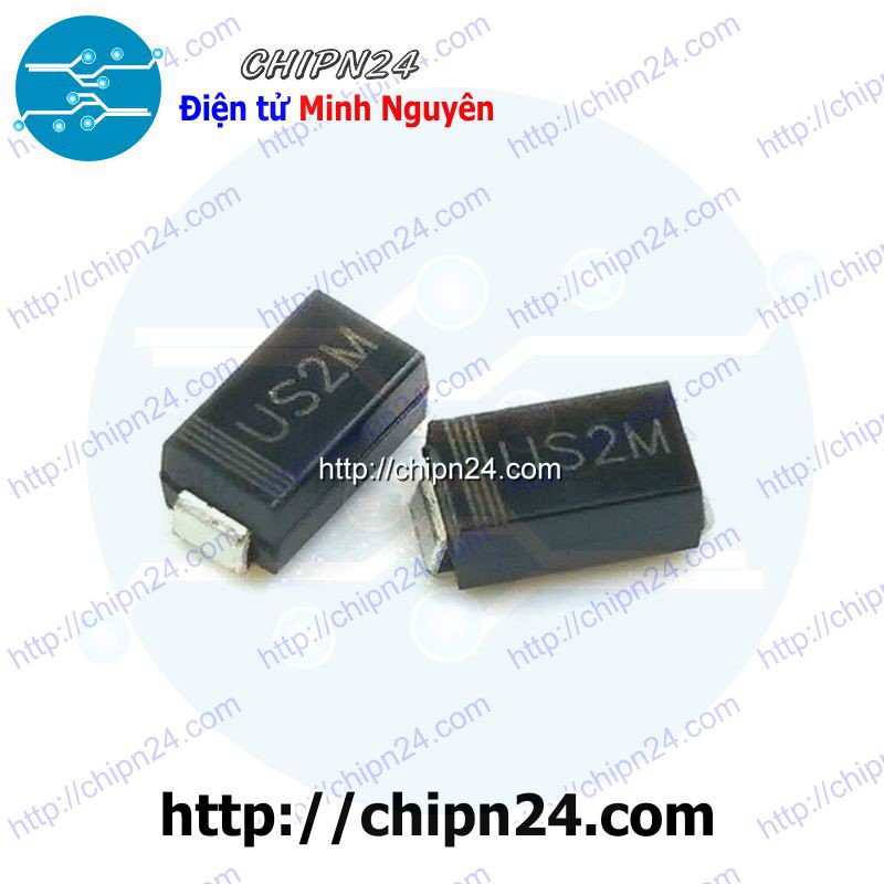 [10 CON] Diode Dán US2M SMA 2A 1000V (SMD Dán) (HER207)