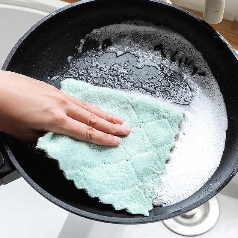 Combo 10 khăn lau tay 2 mặt,lau bát đĩa,cốc,nhà bếp siêu thấm