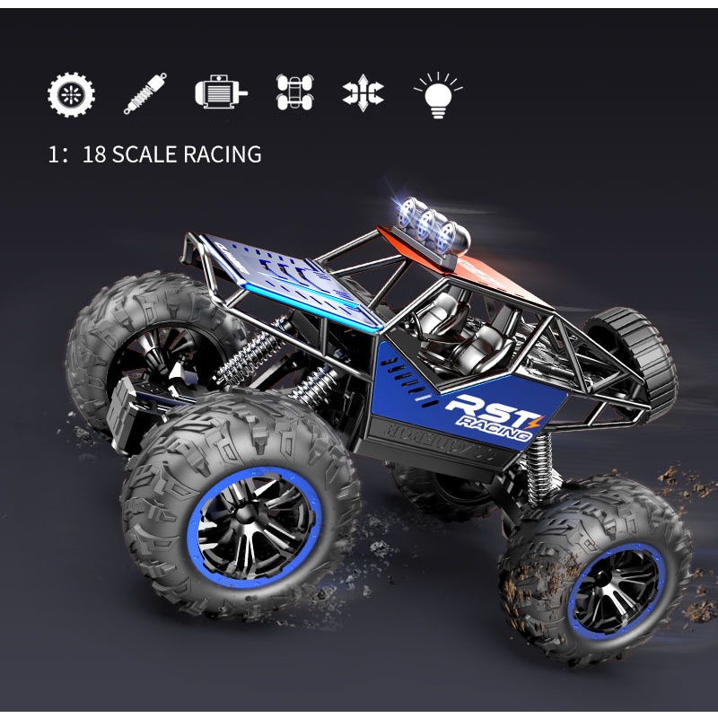 Xe offroad điều khiển từ xa leo núi vượt địa hình (vỏ hợp kim) [CHẤT]