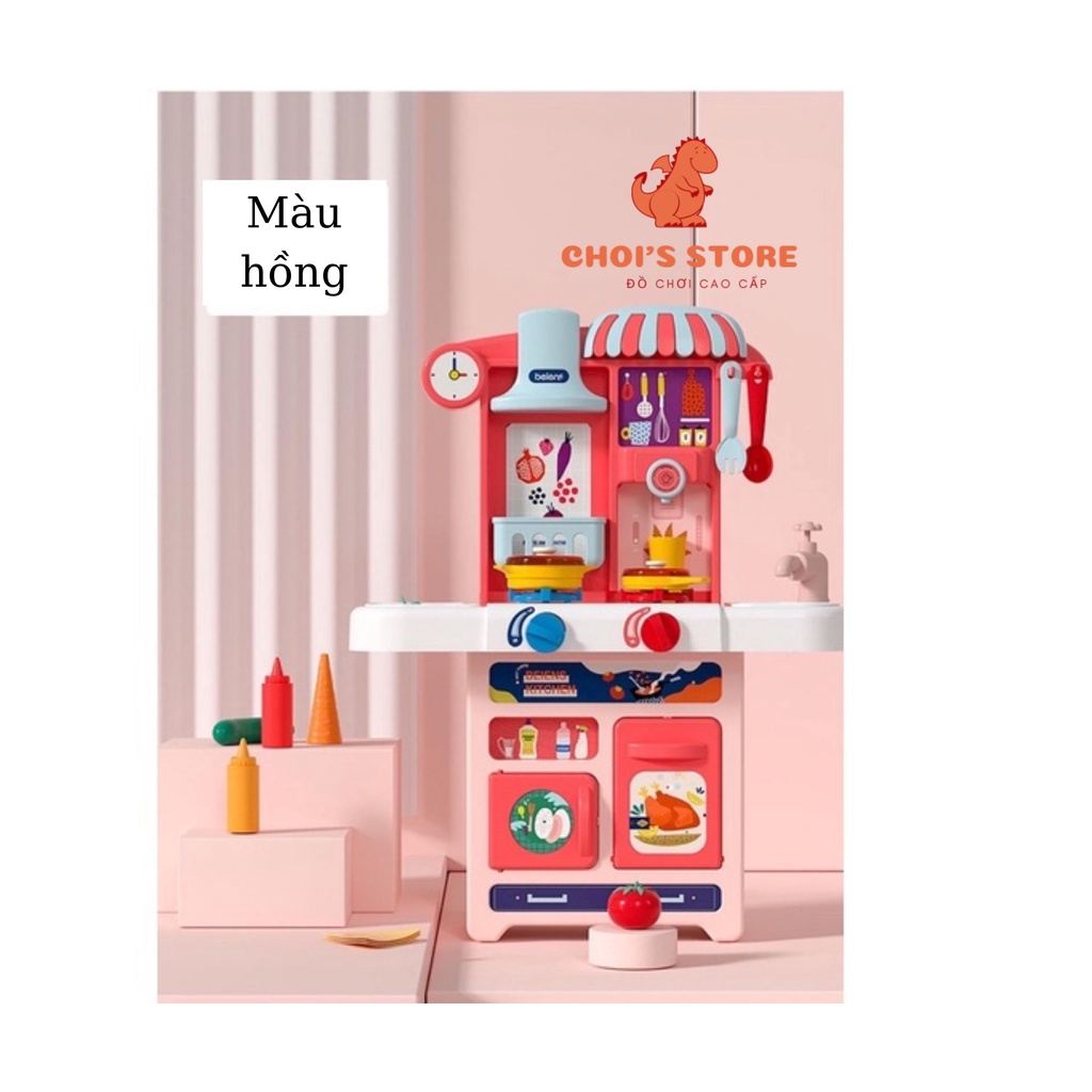 Đồ chơi nấu ăn, đồ chơi bé tập làm đầu bếp cao cấp, có vòi nước, hiệu ứng khói chính hãng Beiens Choi Store 28