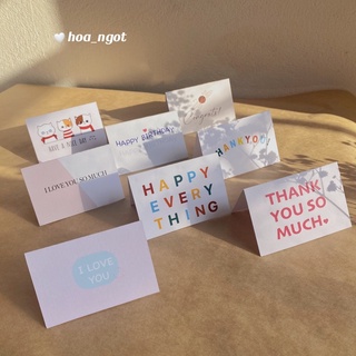 Thiệp gấp đôi đơn giản xinh xắn, thiệp màu ngọt by Sweet Flower