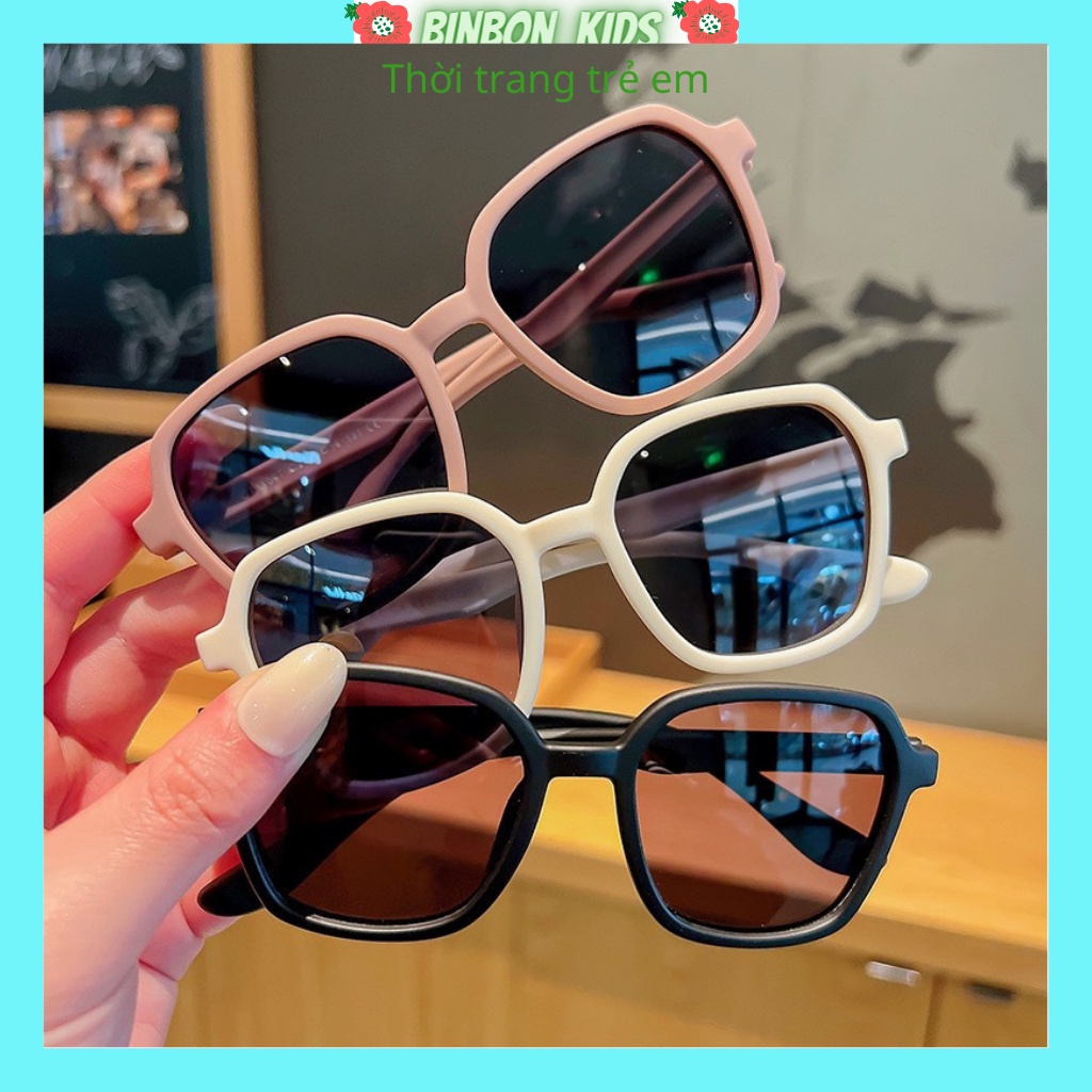 Kính mát vuông chống tia UV phong cách Hàn Quốc đáng yêu cho bé BINBON KIDS
