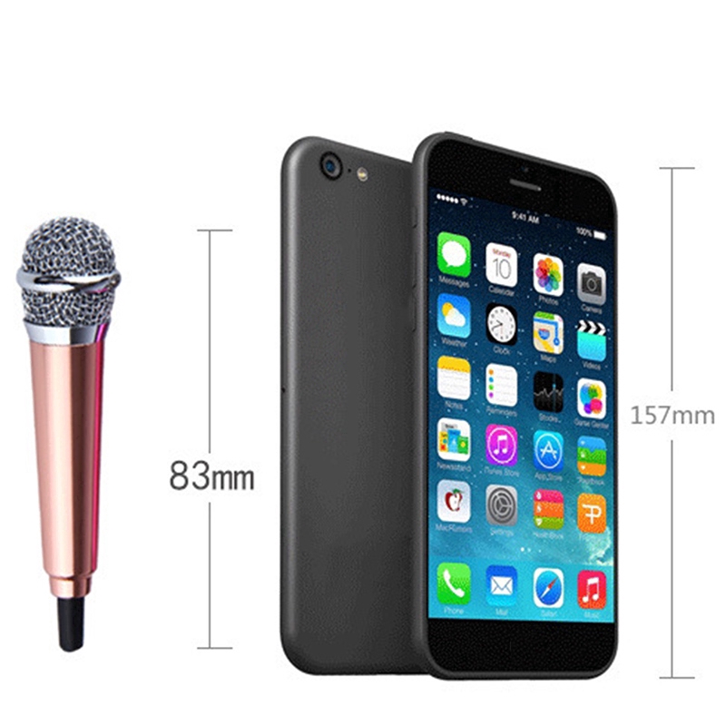 Portable 3.5mm Stereo Studio Mic KTV Karaoke Mini Microphone For Cell Phone Laptop PC Desktop 5.5cm*1.8cm Small Size Mic CEP