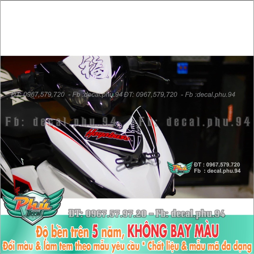 Tem Rời Exciter 150 Trắng đỏ đen hayabusa (K) -1