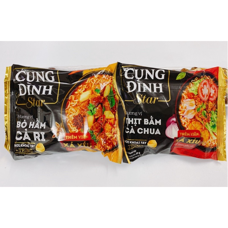 MÌ CUNG ĐÌNH STAR BÒ HẦM CÀ RI/ THỊT BẰM CÀ CHUA THÊM VIÊN XÁ XÍU