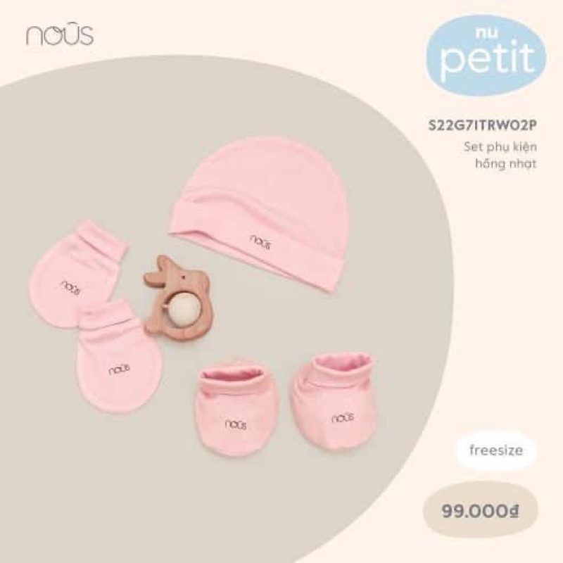 [ NOUS 2022] Mũ &amp; bao tay bao chân sơ sinh