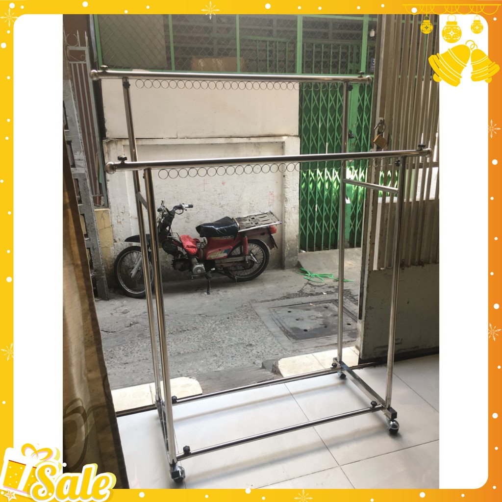 Giàn Sào Phơi Đồ inox chân vuông - Inox XUÂN MAI