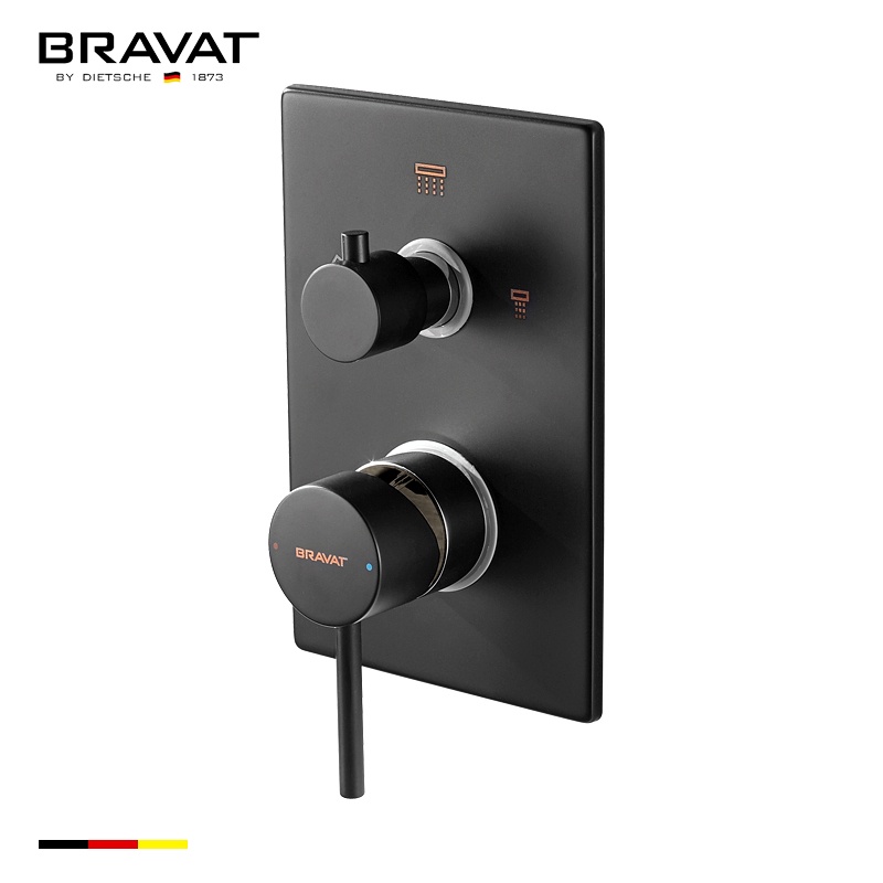 Mặt nạ sen âm tường màu đen Bravat P69193K-2-ENG