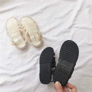 dép melissa trẻ em 2 màu trắng đen