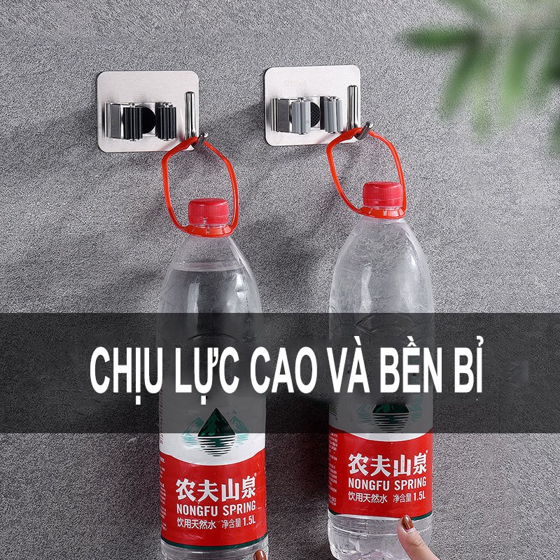 Giá Đỡ Cây Lau Nhà INOX Gắn Tường Không Cần Khoan Tiện Dụng Bền Chắc - Bảo hành 12 tháng